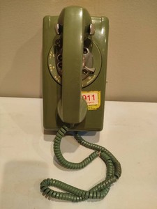 Avocado Green Stromberg-Carlson Rotary Wall Phone