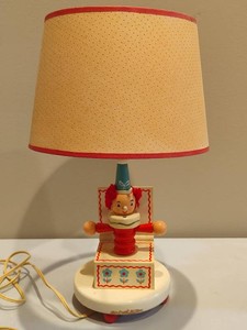 Jack-in-the-Box Style Clown Childs Lamp wShade