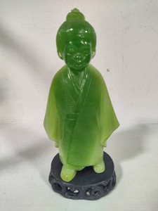 Carved Faux Jade Asian Figurine