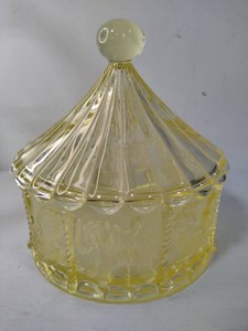 Goebel Lead Crystal Carousel Lidded Bowl