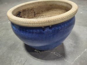 Huge Blue Outdoor Planter