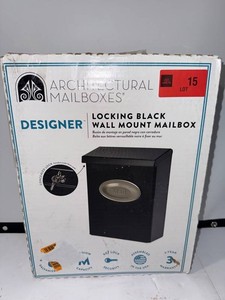 Architectural Mailboxes Designer Locking Black Wall-Mount Mailbox