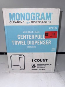 NEW Monogram 875493 Centerpull Towel Dispenser - Wall Mount Black