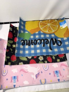 Decorative Area Rugs & Mats - Colorful Designs (Lot of 3)