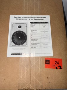 NEW AES AU-AES225S 6 12 In-WallIn-Ceiling Speakers (Lot of 2)