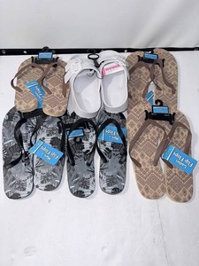 Womens Flip-Flops & Slip-On Footwear Mixed Lot (Lot of 6)