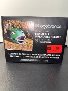 NEW LogoBrands LED Lit 4ft Inflatable Helmet