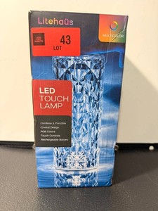Litehaus Multicolor LED Touch Lamp - Crystal Design