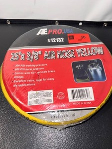 ATE Pro.USA #12132 25 Ft X 38 in Yellow Air Hose