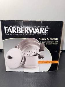 NEW Farberware Classic Series 3-Qt Stack & Steam Saucepot