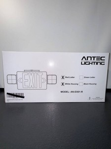 Antec Lighting AN-EX01-R Red Letter Exit Sign