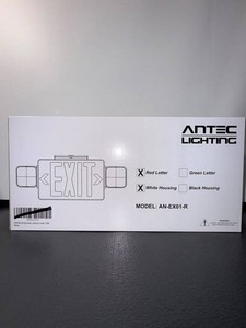 New Antec Lighting AN-EX01-R LED Exit Sign - Red Letter