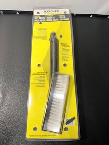 NEW Karcher Universal Soft Bristle Wash Brush With 3 Adapters