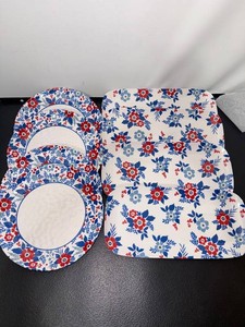 Floral Serving Plates & Trays