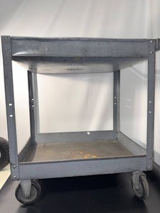 Heavy-Duty 2-Shelf Steel Utility Cart - 28 X 20 X 32
