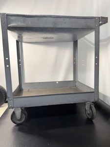 Heavy-Duty 2-Shelf Steel Utility Cart on Casters - 28 X 20 X 32