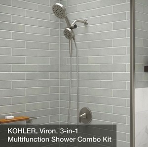 Kohler 3-in-1 Multifunction Shower Combo Kit - 4 Spray Settings
