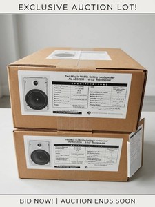 NEW AES AU-AES225S 6 12 In-WallIn-Ceiling Speakers (Lot of 2)
