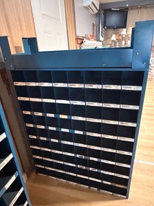 Bowman Industrial Metal Parts Organizer Cabinet  Approximately 72 Compartments