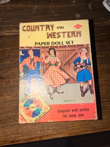 Vintage Guild-Rite Country &amp Western Paper Doll Set  Original Box