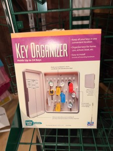Lucky Line Key Organizer  Wall Mount Cabinet  Holds 24 Keys  Beige