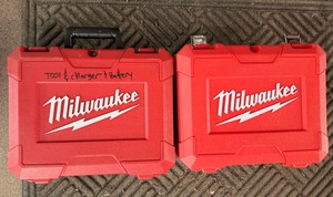 2 Milwaukee Hard Plastic Power Tool Carrying Cases  Empty