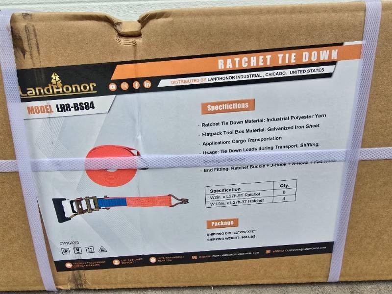 Landhoner Ratchet Tie Down Straps