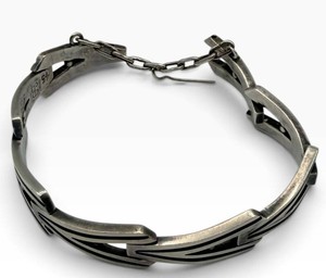 Sterling Silver Mexico Geometric Link Bracelet