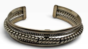 925 Sterling Silver JR Beaded Cuff Bracelet