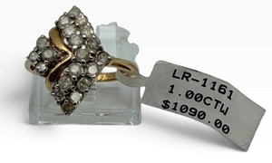 10K Yellow Gold Diamond Cluster Ring LR-1161 - 1.00 CTW