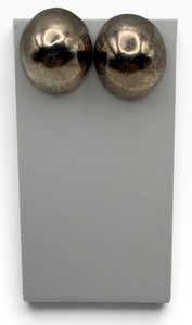 Mexico 925 Silver Domed Stud Earrings