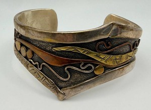 Sterling Silver Ornate Open Cuff Bracelet