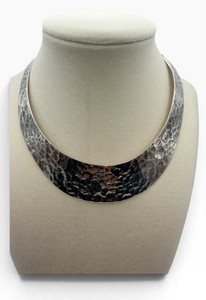 ATI Sterling Silver Hammered Collar Necklace
