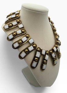 Gold-Tone Articulated Bib Statement Necklace