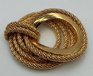 Kramer Germany Gold-Tone Twisted Rope Chain Necklace