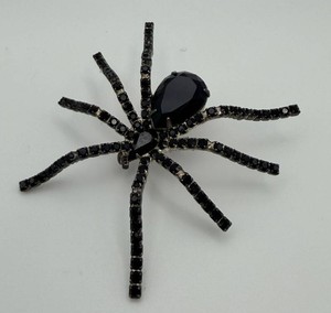 Ivana Black Spider Brooch