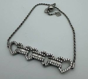 925 Sterling Silver Heart Link Necklace With Charms