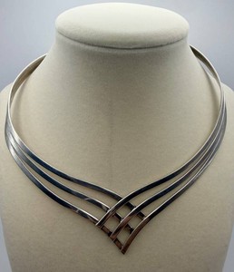 Sterling Silver Multi-Strand Collar Necklace