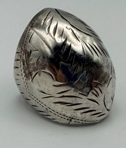 Sterling Silver Engraved Ring Size 4-5
