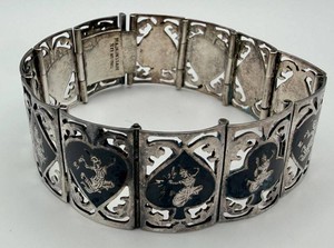Made in Syria Sterling Bracelet & Dangle Earrings Mixed Lot