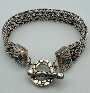 Multi-Strand Braided Metal Bracelet With Toggle Clasp