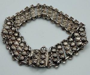 935 Silver Ornate Multi-Row Bracelet