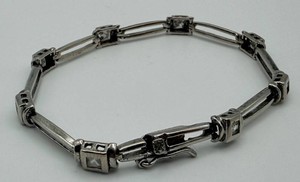 925 DBJ Silver Geometric Link Bracelet