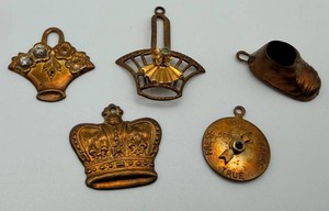 Decorative Metal Crown, Shoe & Ornamental Pieces Mixed Lot