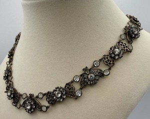 Kenneth J Lane San Francisco Floral Rhinestone Statement Necklace