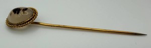 Gold-Tone Oval Cameo-Style Stick Pin