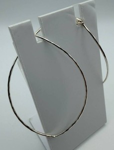 Pair of Textured Hoop Earrings