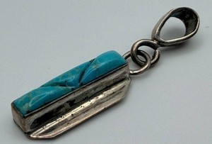 Sterling Turquoise Pendant Charm