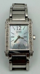 Citizen Eco-Drive Stainless Steel Rectangular Wristwatch