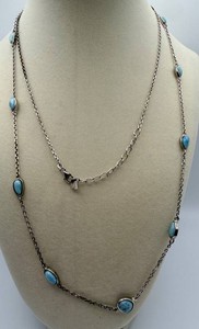 Silver-Tone Blue Stone Necklace Group